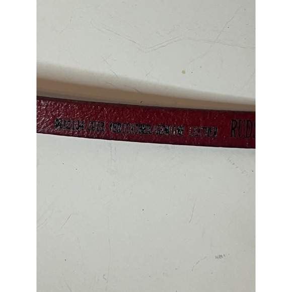 Rare Vintage Women\'s Red Leather Triple Wrap Belt One Size Small Medium Large main image 6